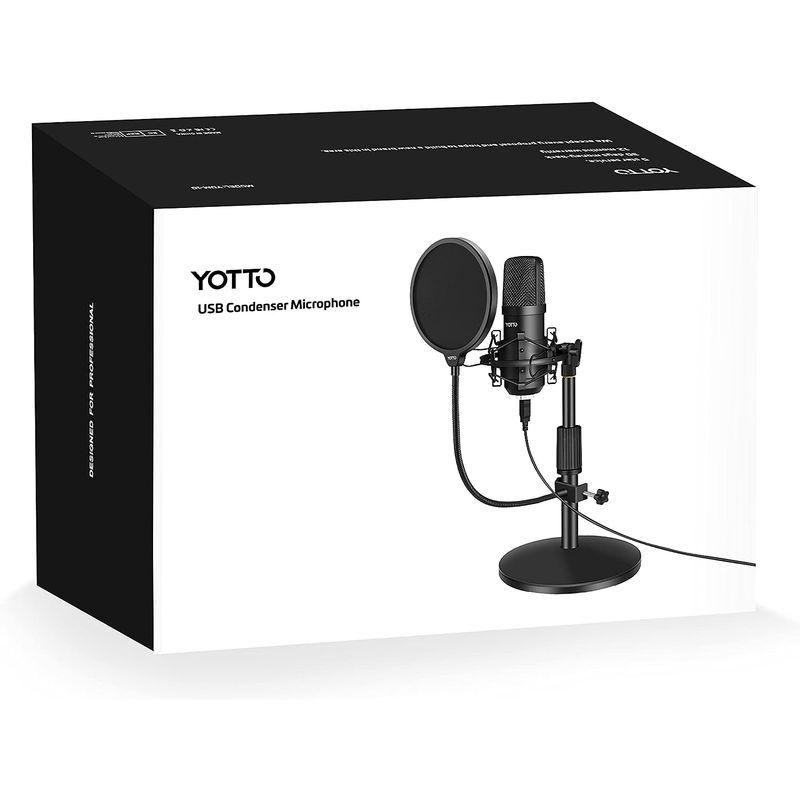 YOTTO USB コンデンサーマイク PC マイク単一指向性マイクSkype 録音 ゲーミング ライブ配信 ゲーム実況 在宅勤務 Wind