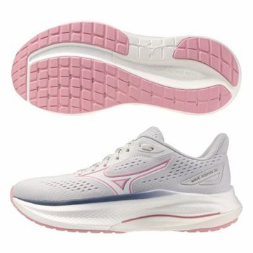MIZUNO 美津濃 慢跑鞋 女鞋 運動鞋 緩震 2E楦 INSPIRE 灰白粉 J1GD264474