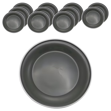 琺瑯主餐盤 12件組  水泥灰  10.5 圓形  1組