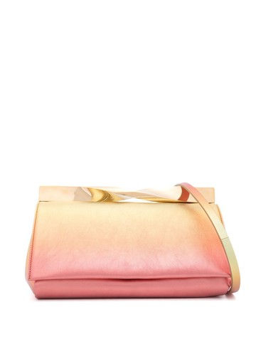 Aquazzura - Twist ombré leather clutch bag - women - Nappa Leather - One Size - Orange