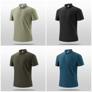 [米蘭精品] 現貨+預購 男涼感POLO衫短袖上衣T恤高爾夫衫夏季休閒商務運動冰絲速乾衣-男裝5色74lg75