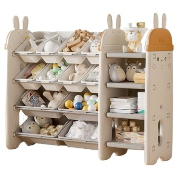 lilikoko 哩哩摳摳 探險兔收納架 組合7  4層  茉莉白