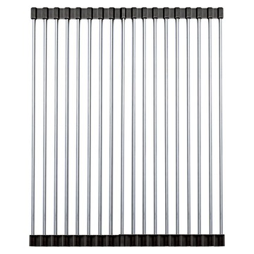 小麥購物 加大捲簾式碗盤瀝水架 L2353  1個  黑色  50 x 33cm