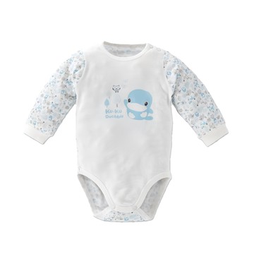 KU.KU Duckbill 酷咕鴨 竹纖有機棉連身裝 透氣舒適 柔軟親膚  藍色  1件  0-6個月