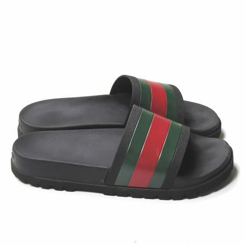 グッチ GUCCI ウェブスライドサンダル 429469 8(27cm) ブラック 