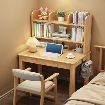 AOTTO 小戶型實木雙抽書桌-120公分(書桌 電腦桌 辦公桌 工作桌)