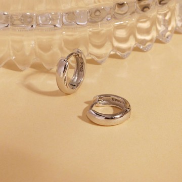 基礎款 s925銀素圈耳環耳圈耳扣 疊戴推薦 防過敏 簡約圓圈耳環