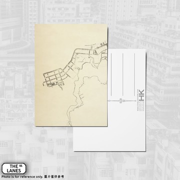 A6明信片 1889年維多利亞城 四環九約地圖 A