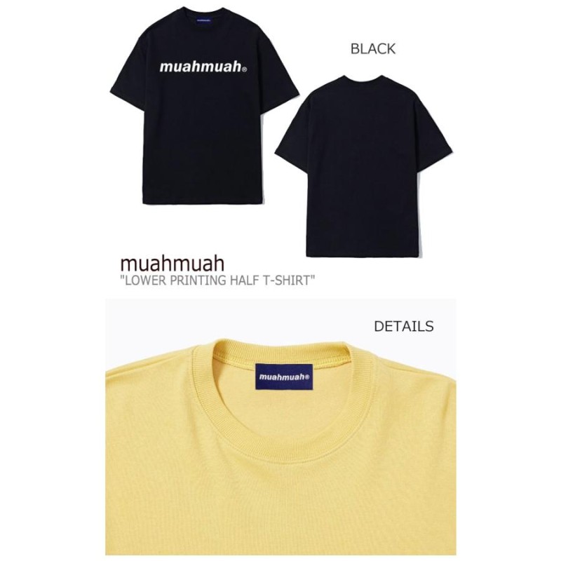 ムアムア Tシャツ muahmuah ムーアムーア LOWER PRINTING HALF T-SHIRT