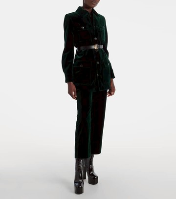 Saint Laurent Cotton velvet straight pants