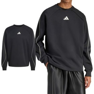 Adidas M Stadium Crw 男款 黑色 圓領 大學T 運動 休閒 長袖 JZ2767