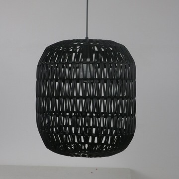 ??快速出貨?? 附發票 餐廳吊燈黑色PE藤藝藤編燈簡約復古北歐民宿酒店裝飾燈具設計師