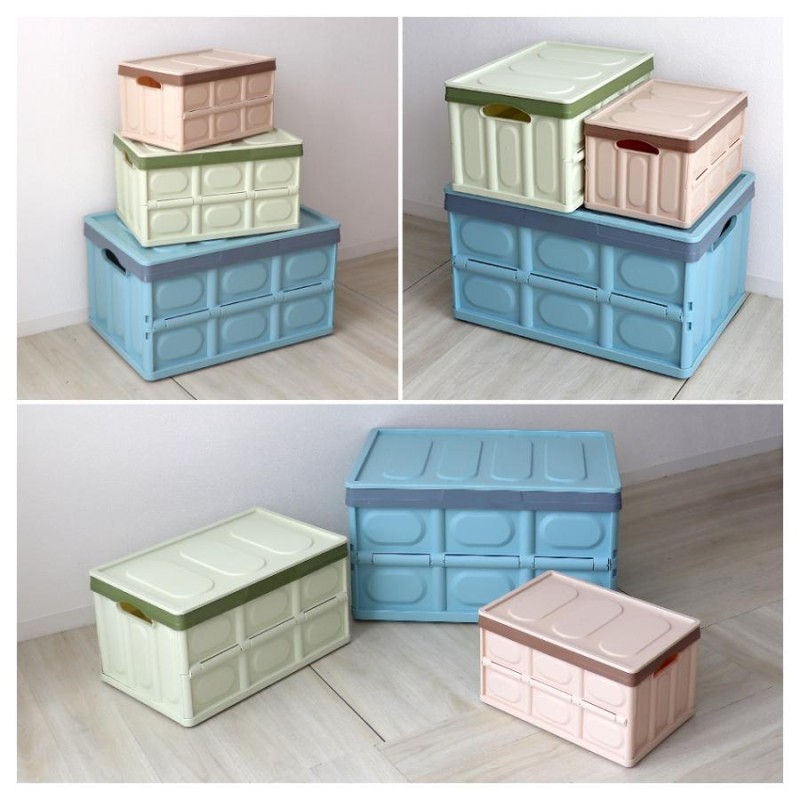 折りたたみ収納ボックス コンテナボックス キャスター付き 56L 大容量 白5個 折りたたみ収納ボックス コンテナボックス キャスター付き 56L 大容量