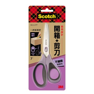 3M Scotch二合一開箱剪刀/SS-U-P7/不鏽鋼/7吋