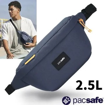 【Pacsafe】Go Anti-Theft 防盜斜背包/腰包/臀包2.5L_防割強化背帶/35100651 海岸藍