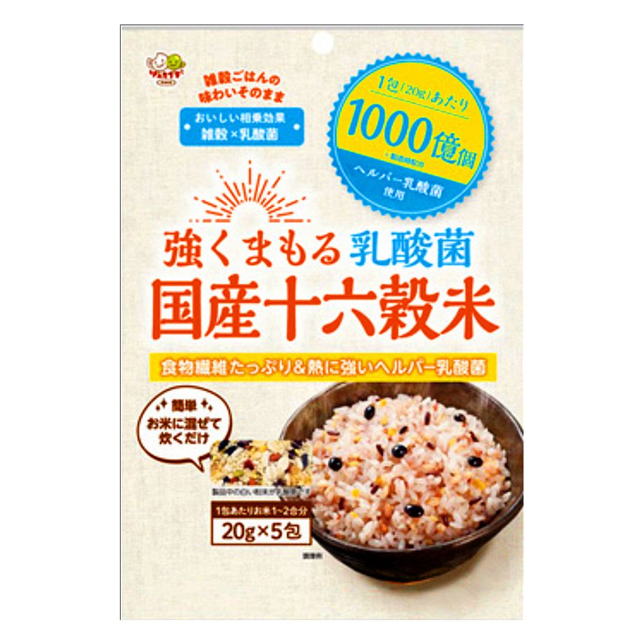 げんきダネ倶楽部 強くまもる乳酸菌国産十六穀米 100g