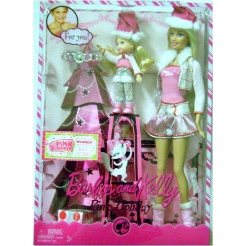 Barbie バービー and Kelly Pink Holiday Barbie バービー Dolls Set