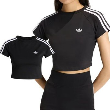 Adidas Sst Baby Tee 女款 黑色 三葉草 短版 緊身 運動 休閒 短袖 KG3700
