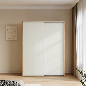 hoi! 林氏木業四季小戶型1.57M滑門衣櫃 OY2D-原木色