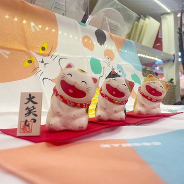 京都手作擺飾-大笑貓(坐)三款