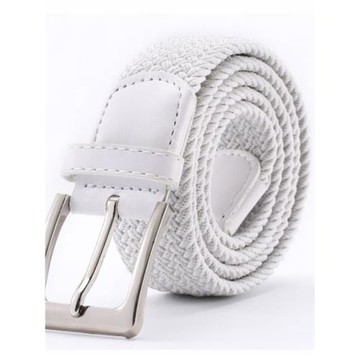 新品高爾夫皮帶男女編織可伸縮無針孔腰帶休閑時尚高爾夫針扣皮帶