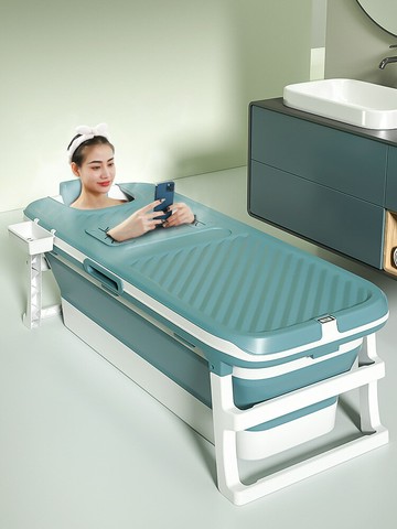 加厚超大雙層成人泡澡桶折疊浴缸兒童遊泳大人浴桶洗澡桶浴盆 雙11全館免運