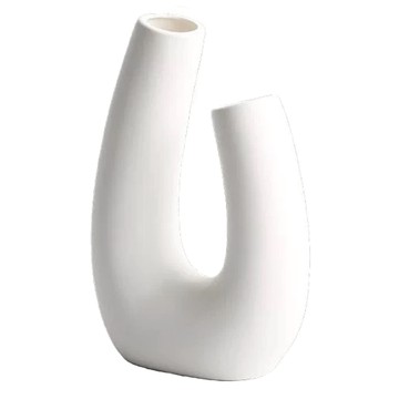 KUIBAO 快豹生活 Goyo 簡約素胚花瓶 D款  20 x 13.5cm  白色
