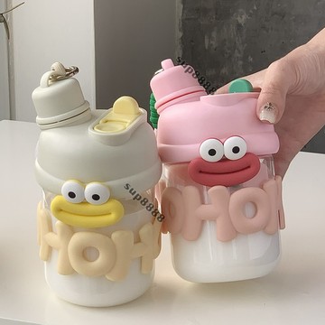 桃園出貨ins水盃簡約吸管學生小衆情侶款公主高顔值可愛韓式食品級防摔