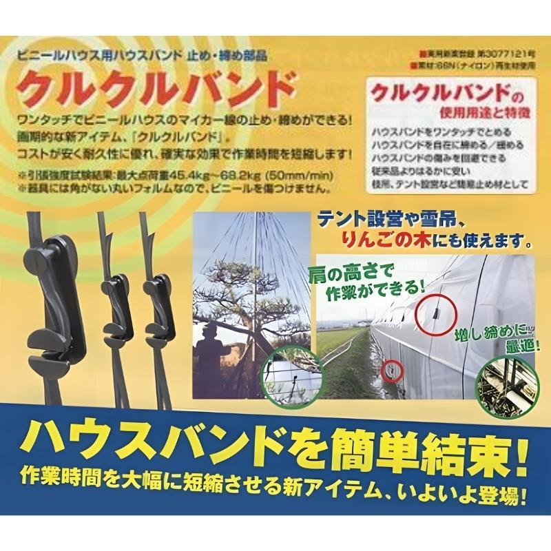 クルクルバンド 小 入 ビニールハウス用ハウスバンド止め・締め具 清樹 DZ