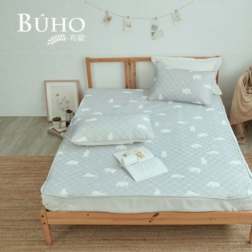 BUHO布歐 沁透涼爽可水洗抗菌乳膠涼墊枕套三件組-雙人 - 動物聯萌