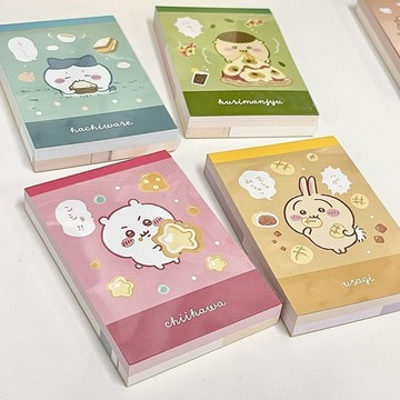 在臺出貨🍀小紅書chiikawa便籤本卡通彩頁吉伊卡哇自嘲熊小八可愛可撕