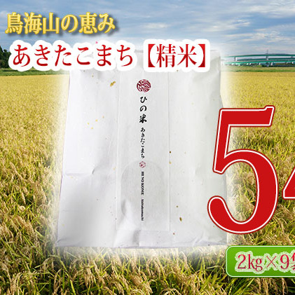 《定期便》18kg×3ヶ月 秋田県産 あきたこまち 精米 2kg×9袋 神宿る里の米「ひの米」（お米 小分け）