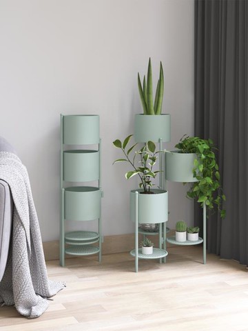 北歐客廳花架子室內花盆架鐵藝多層落地式綠蘿花架置物架陽台裝飾 99購物節