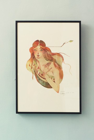 限量複製掛畫【憶起你的原始靈魂】5號 嬉皮 (含框)