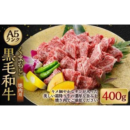 ふるさと納税 A5ランクのくまもと黒毛和牛 焼肉用 約400g 牛肉 和牛 やきにく 焼き肉 冷凍 熊本県菊陽町