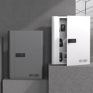 密碼鎖鑰匙箱壁掛式房產中介物業家用汽車鑰匙柜48位收納管理盒子