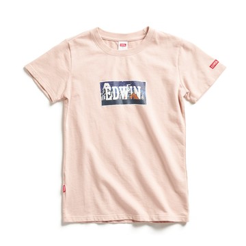 EDWIN｜女裝｜富士山腳營地印花短袖T恤