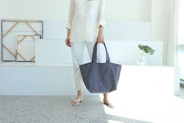 棉質條紋包：肩背包、托特包