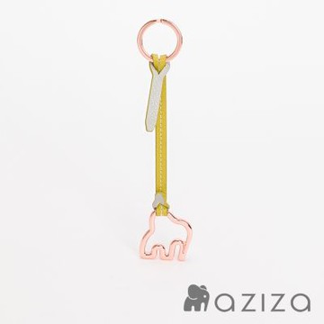 aziza鏤空小象撞色吊飾鑰匙圈-多色