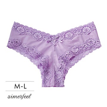 aimerfeel 單品內褲 蕾絲花邊 半臀內褲2 三角褲  單品內褲 -953922-PU3