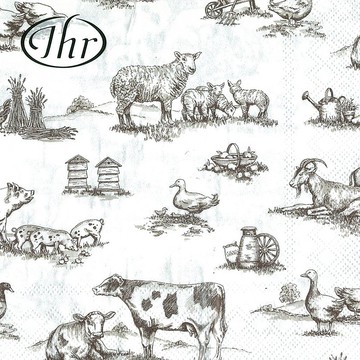 德國 IHR-33*33cm餐巾紙-牧場景緻