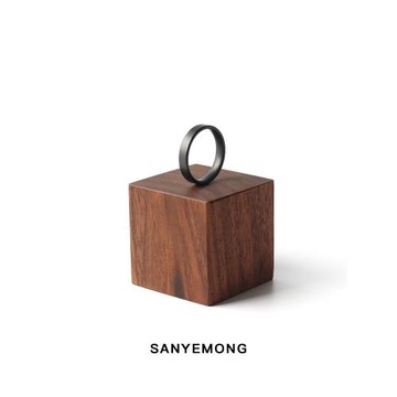 山野望原創磨砂陶瓷戒指男潮極簡個性霧面黑色不掉色百搭基礎戒指