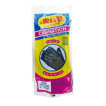 康乃馨乳膠手套8.5號/長度10號/黑色/雙