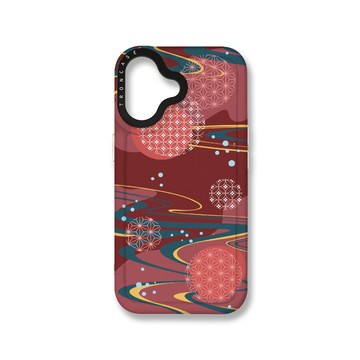 iPhone 16  殼 TRON iPhone 16 日系和風圓點星河系列 MAGSAFE 磁吸 太空殼 透白款 手機殼