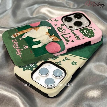 沙發貓咪蘋果16pro手機殼iPhone15新款菲林二合一14/13小眾12硬殼