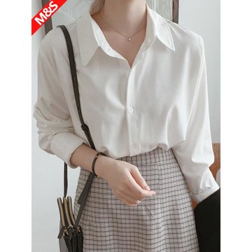 白色雪紡白襯衫女小個子2025長袖上衣高級通勤職業面試正肩襯衣