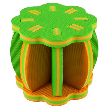 QMAT 南瓜椅  24cm*21.5cm  台灣製造  EVA環保材質  南瓜橘 + 綠色  1個