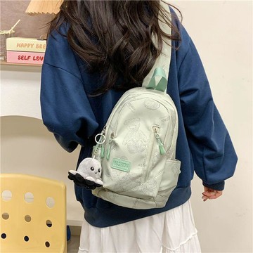 熱賣🥇2026小衆休閒包包女韓國可愛小熊學生單肩斜挎包日系少女百搭胸包單肩包 側背包大容量 斜背包 斜挎包 肩背包