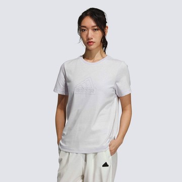 ADIDAS TECH BOS TEE 女短袖上衣-白灰-IM8838