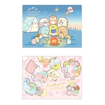 【第2件0元】角落生物-小夥伴 橫式資料袋B-營火/睡衣